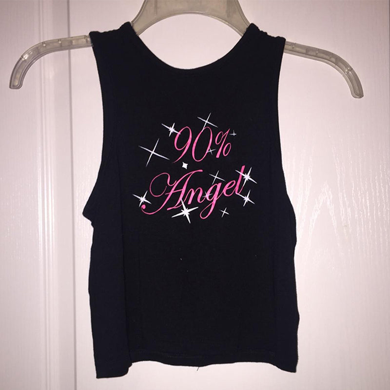 Bxoxo Women's Sleeveless Camisole Tank Top Streetwear Hip Hop vintage Rock Punk Harajuku Letter Print Fashion Casual Emo Girl Y2K Tops