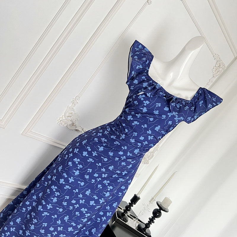 BXOXO - summer inspo Summer French Elegant Floral Midi Dress Beach Style Korean Fashion Dress Evening Party Sexy Sleeveless Dress