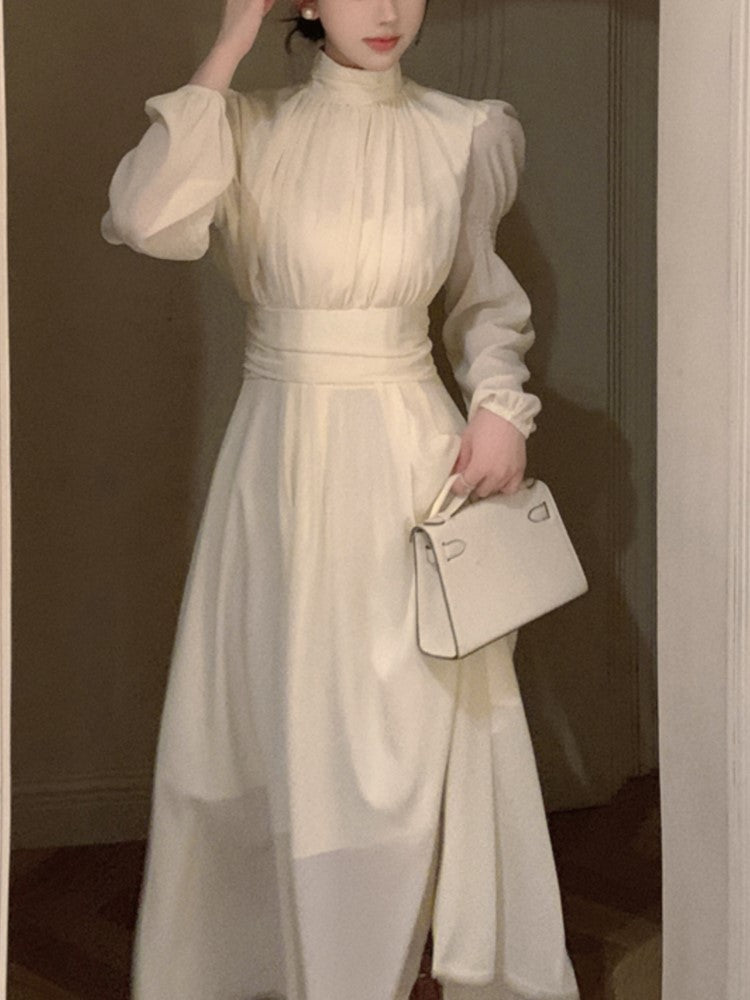 BXOXO party look inspos Fashion New Women Elegant Casual Long Dress Autumn Vintage A-Line Solid Party Birthday Dresses Female Clothes Robe Vestidos