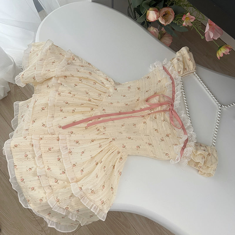 BXOXO - summer inspo Summer Floral Dresses Women Sleeveless Spaghetti Strap Backless Ruffle Dress Elegant Casual Party Ladies Dresses