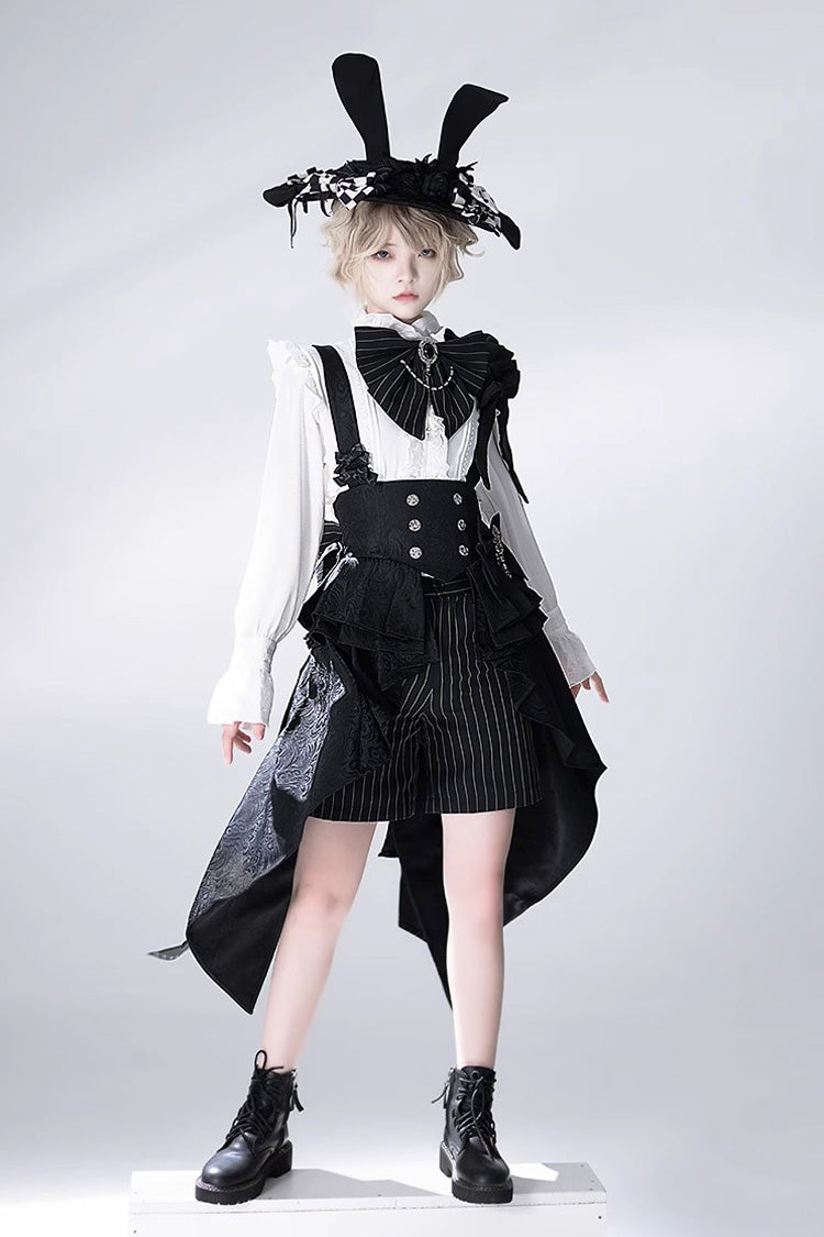 BXOXO - Black Rabbit Theater Jacquard Version Ouji Lolita Girdle