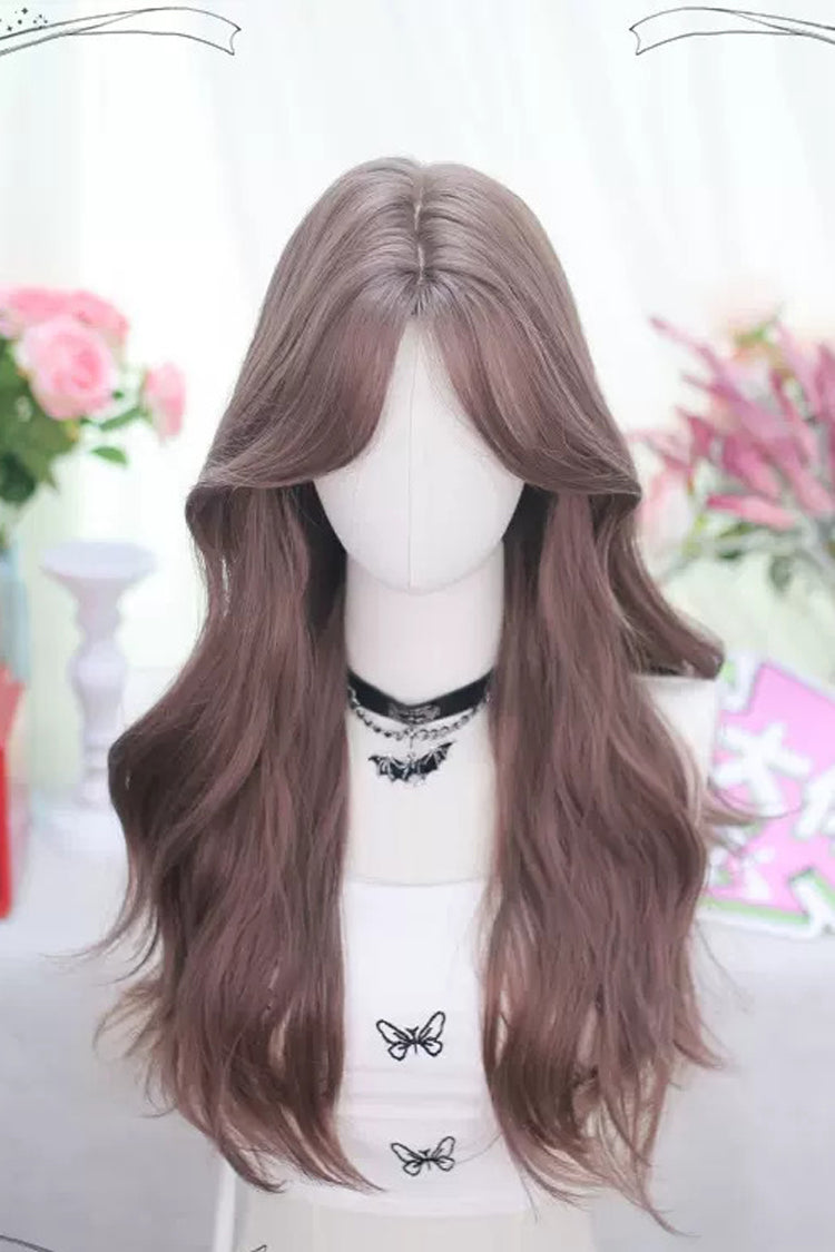 BXOXO - Milk Tea Rose Pink Sweet Lolita Long Curly Wigs