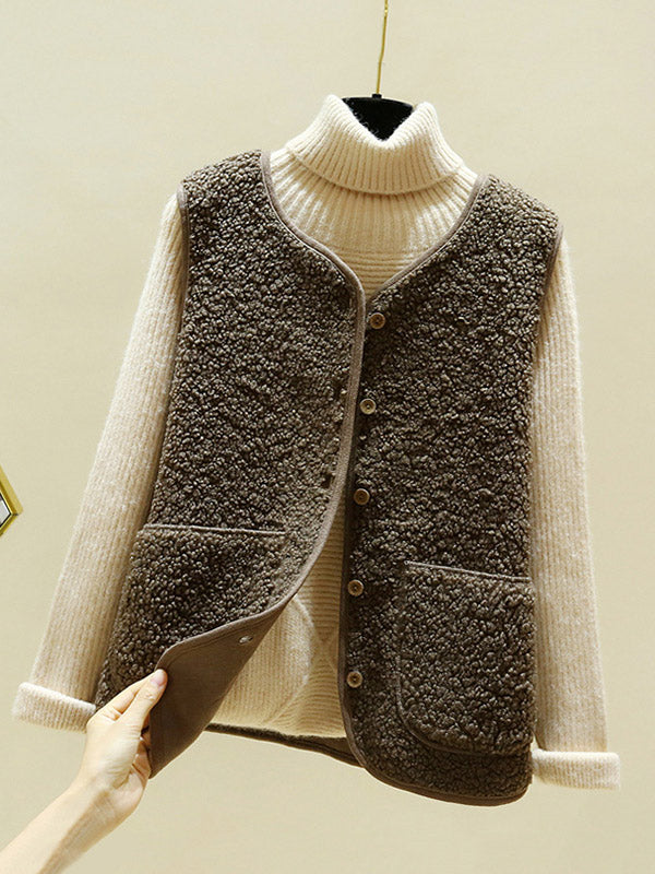 BXOXO Loose Warm Lambswool Vest