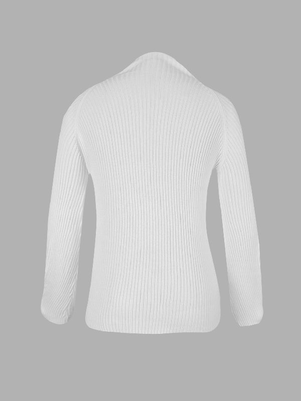 BXOXO Simple Loose Solid Color High-Neck Sweater