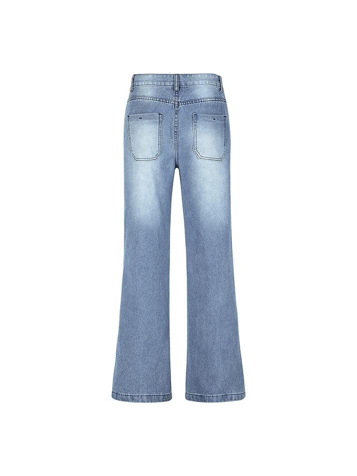 Washed Vintage Blue Versatile Boyfriend Jeans