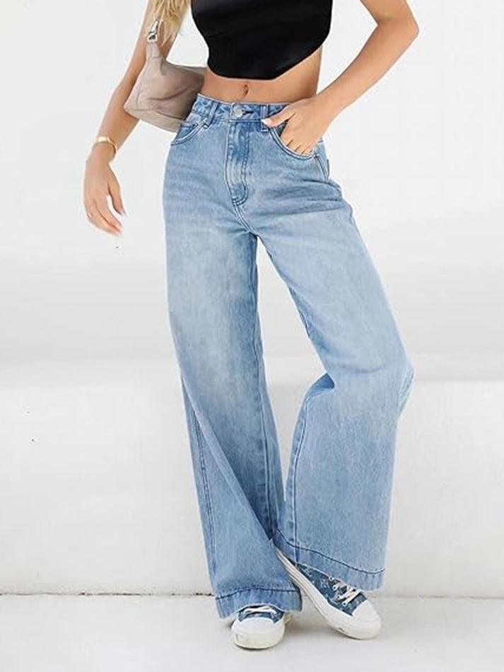 Washed Vintage Blue Versatile Boyfriend Jeans
