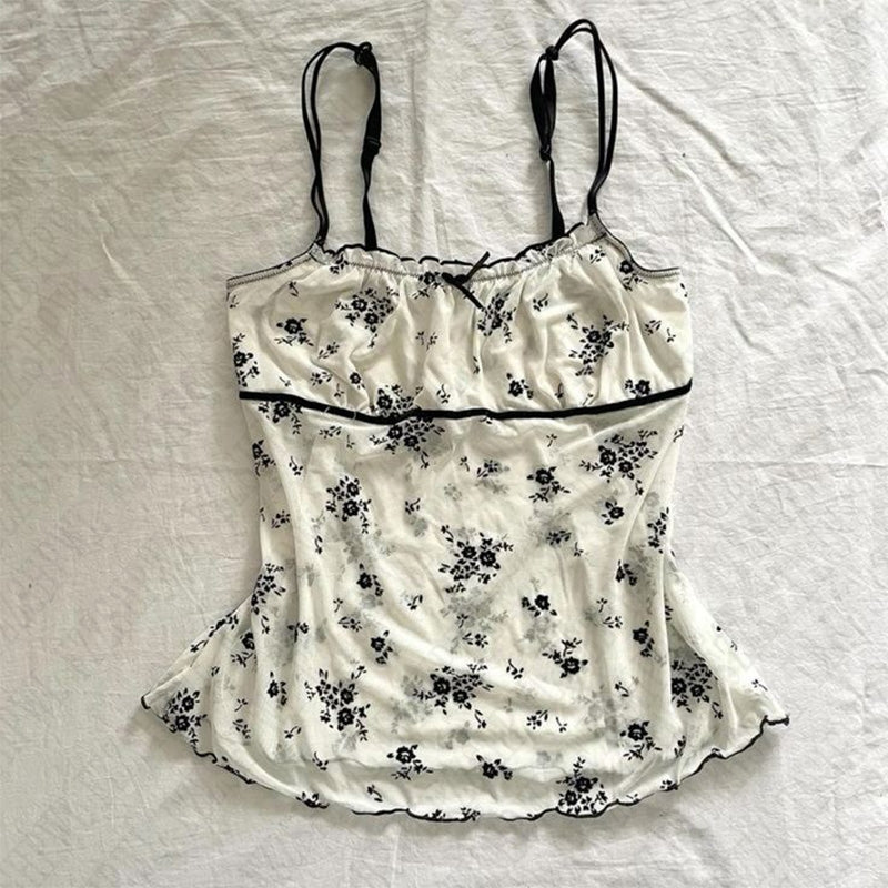 Bxoxo Y2K casual cute ladies sleeveless suspenders retro aesthetic street harajuku fashion new style chic bow sexy emo girls baby tops