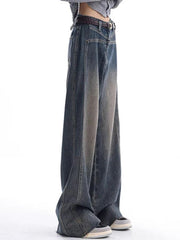 Vintage Wash Raw Trim Boyfriend Jeans
