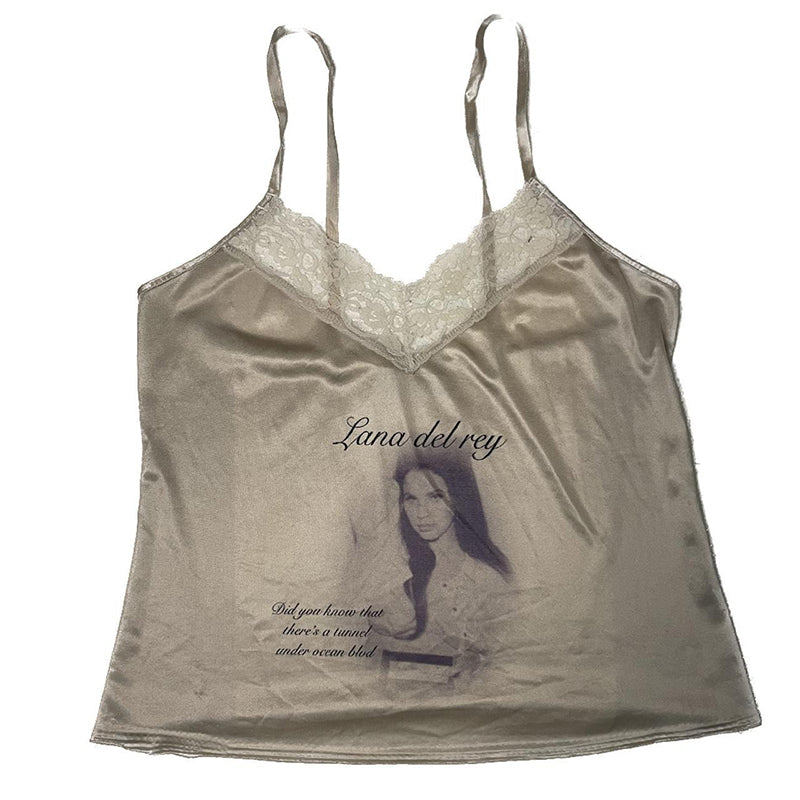 Bxoxo Gothic Punk Aesthetic Y2K vintage Women's Sleeveless Camisole Chic Lace Emo Girls Slim Casual Sexy rock Streetwear Hip Hop Tops