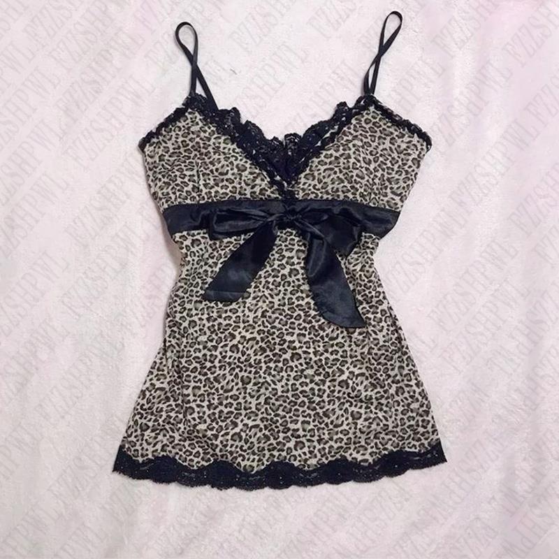 Bxoxo Women tube top leopard print fashion advanced versatile comfortable sexy Y2K retro aesthetic Harajuku punk casual tank vest tops