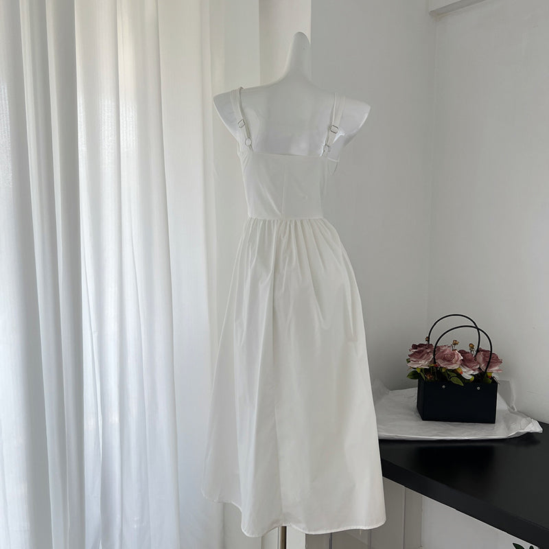 BXOXO - summer inspo Gentle Style Sleeveless Floral Dress Casual Fashion Slim Fit Sexy Backless Vacation Women Versatile Suspender Printing Dress