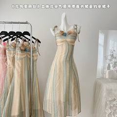 BXOXO - summer inspo Summer New Women Elegant Suspender Dress Fashion Beach Style Backless Long Dress Sleeveless Temperament Dress