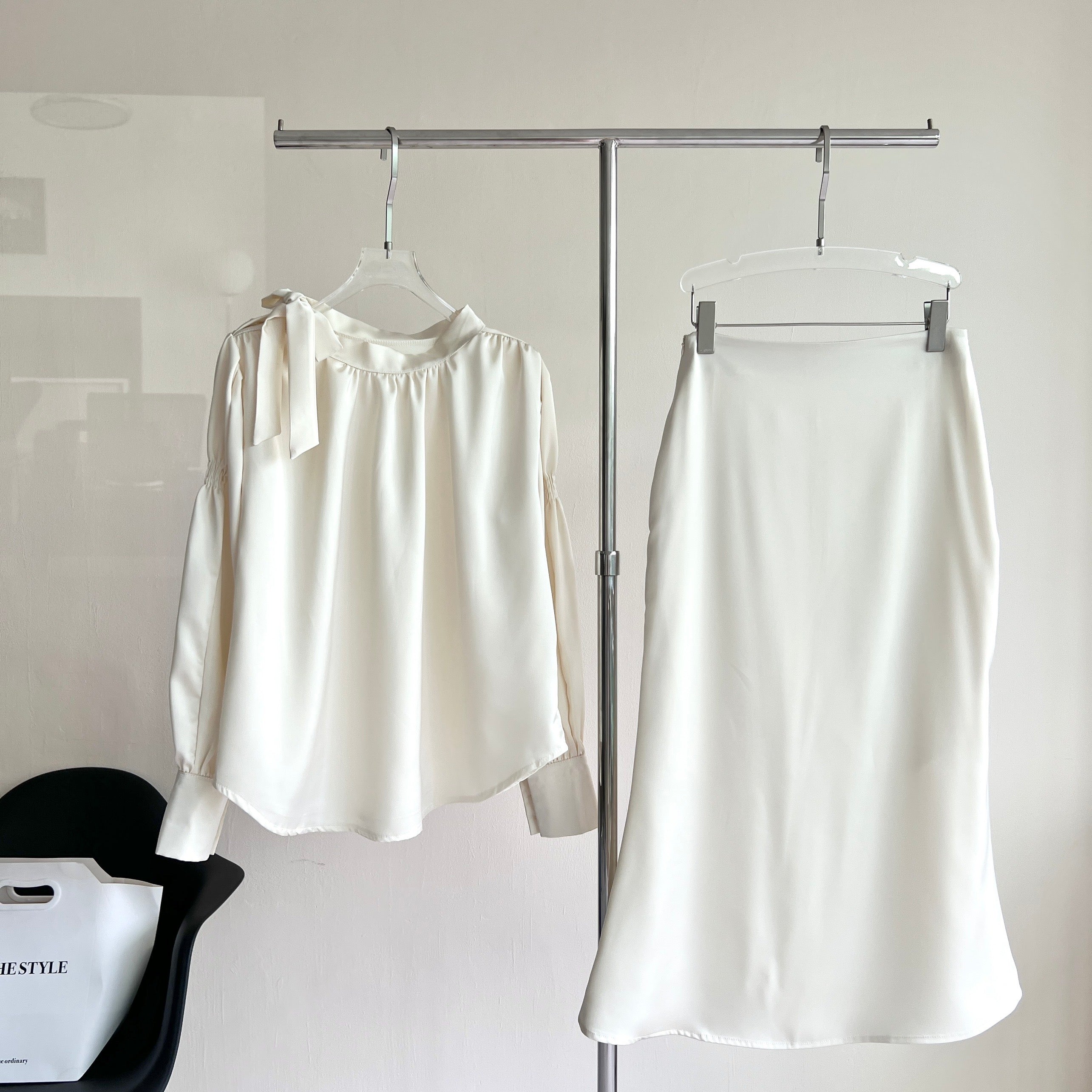 BXOXO - summer inspo Commuter Sets Women Long Sleeve High Quality Casual Women's Aesthetics Dress Outfits Top Skirt Girl