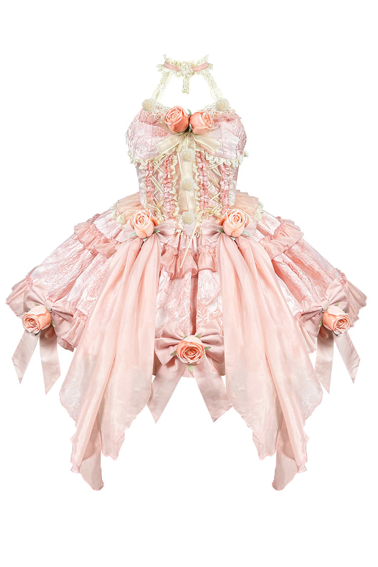 BXOXO - Gem Princess Fish Bone Detached Hime Sleeves Sweet Lolita Princess Dress Set 2 Colors