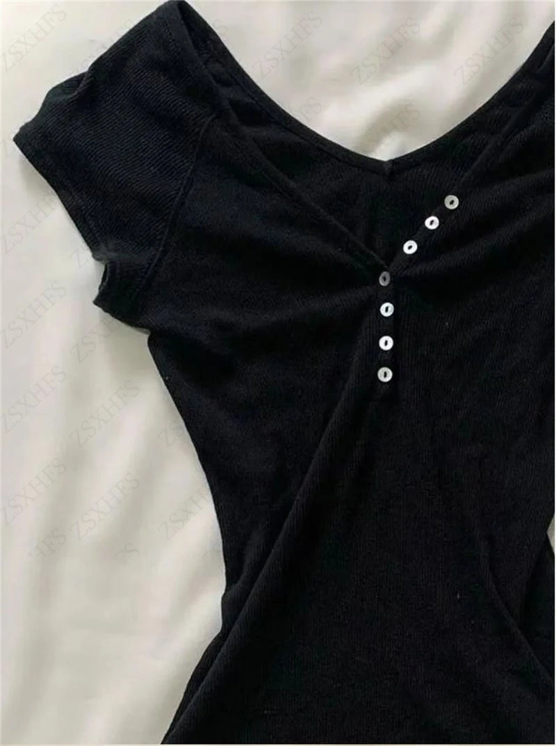 BXOXO T shirt Harajuku Women Tee Shirts Korea Slim Red Short sleeve Vintage 2000s Femme Crop Tops Aesthetic Sweet Girl Graphic Y2k Top