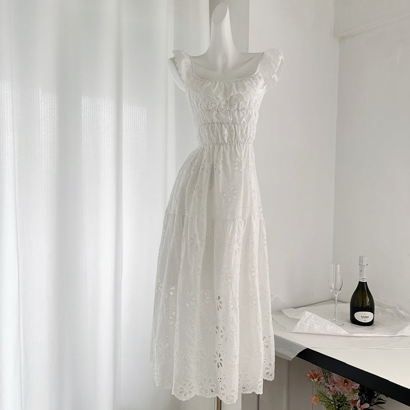 BXOXO - summer inspo Beach Style Ruffle Suspender Dress Women Fashion Sleevelss Backless Dresses 2025 Spring Summer New Elegant Temperament Dress
