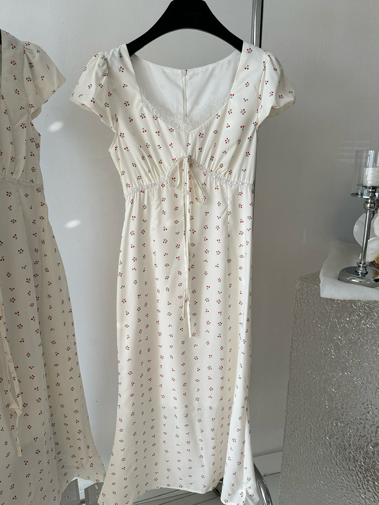 BXOXO - summer inspo Floral Print Slip Dress Women Summer Sexy Slim Elegant Fashion Casual Short Sleeve High Waist Fairy Dresses Ladies Clothing