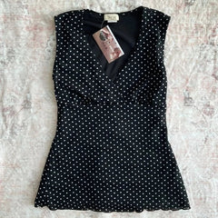 BXOXO Aesthetic Crop Tops Y2k Women Clothes Polka Dot Vintage 90s Punk Slim Camis Harajuku Sleeveless Femme Streetwear Gothic Tank Top