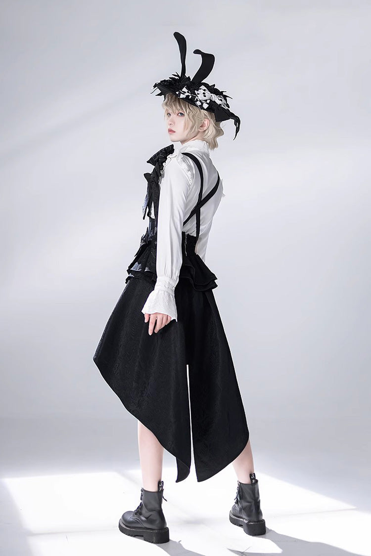 BXOXO - Black Rabbit Theater Jacquard Version Ouji Lolita Girdle