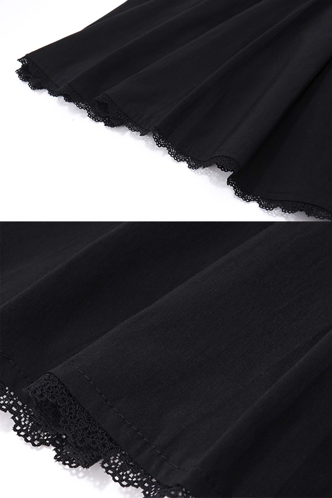 BXOXO - Square Neck Pleated Lace Mini Dress