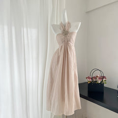 BXOXO - summer inspo 2025 Summer Sweet Dress Korean Beach Style Causual Elegant Midi Dress Women Sleeveless Dress Party Vestido