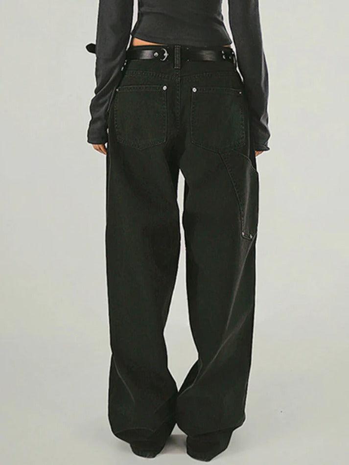 Street Rivet Studded High Rise Boyfriend Jeans