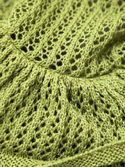 Open Knit Ruffle Hem Cami Mini Dress