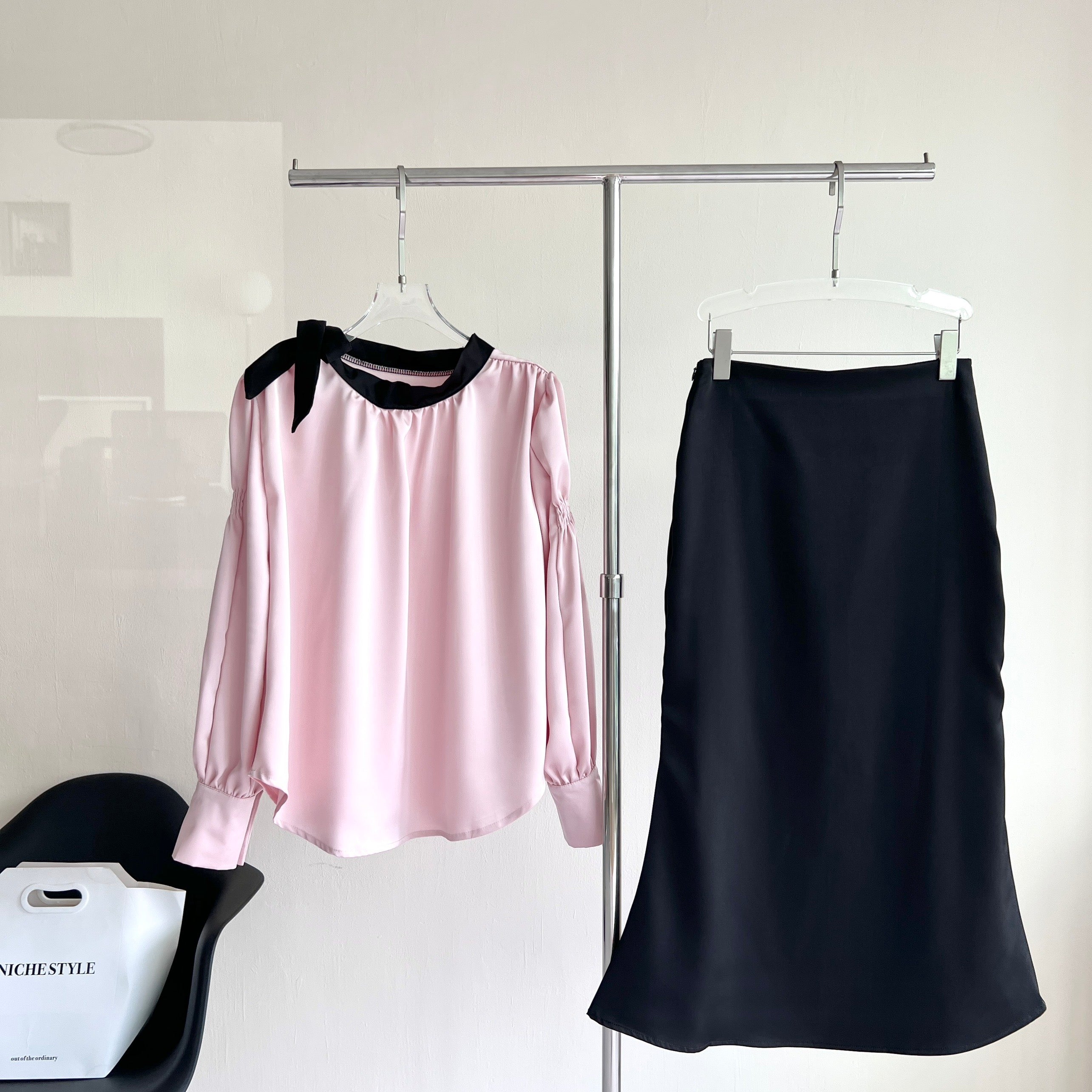 BXOXO - summer inspo Commuter Sets Women Long Sleeve High Quality Casual Women's Aesthetics Dress Outfits Top Skirt Girl