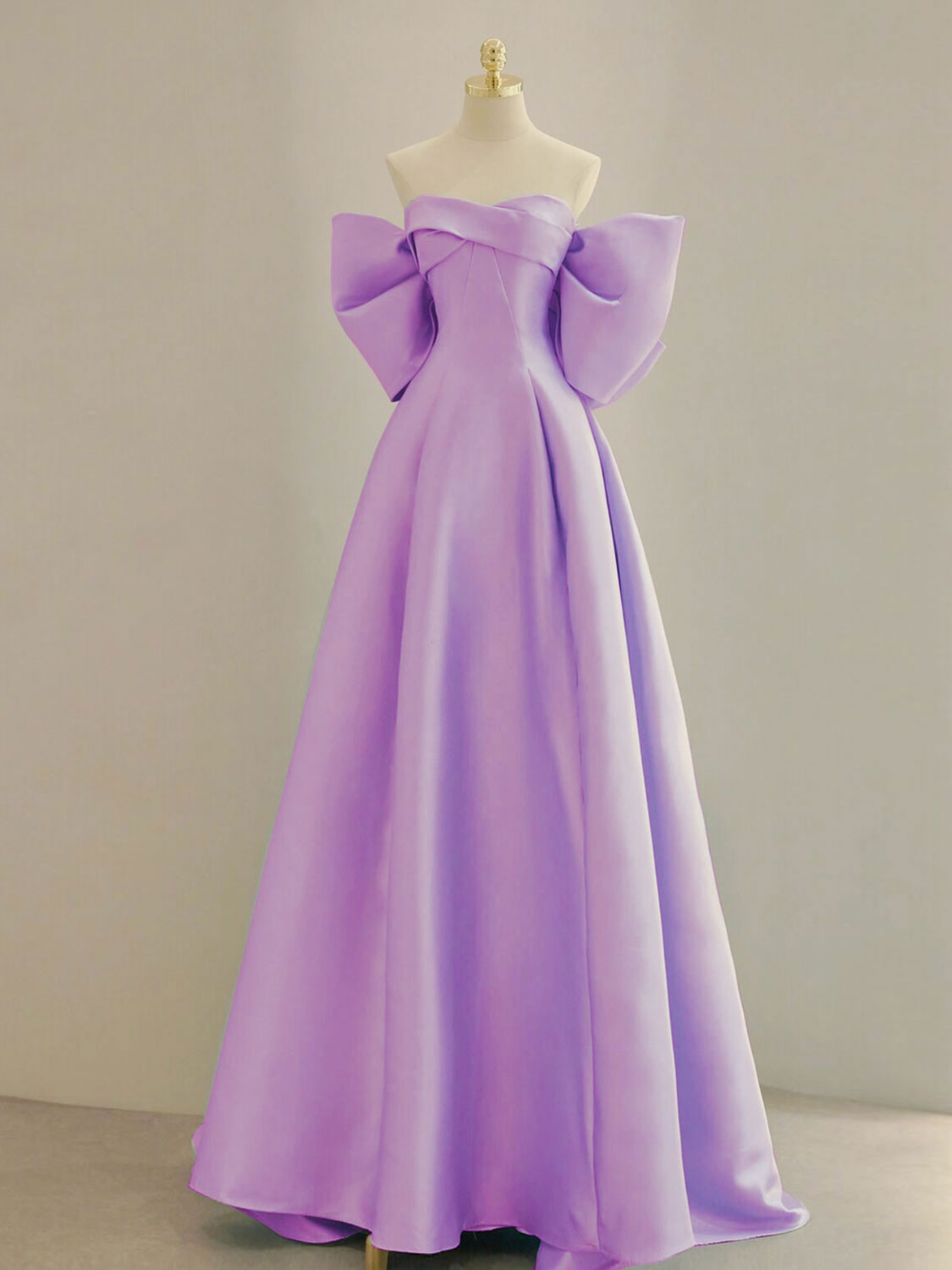 BXOXO Blue A-Line Satin Long Prom Dresses, Blue Satin Evening Dresses