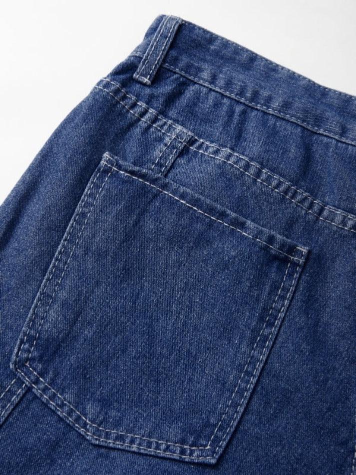 Washed Multi Pocket Cargo Jeans