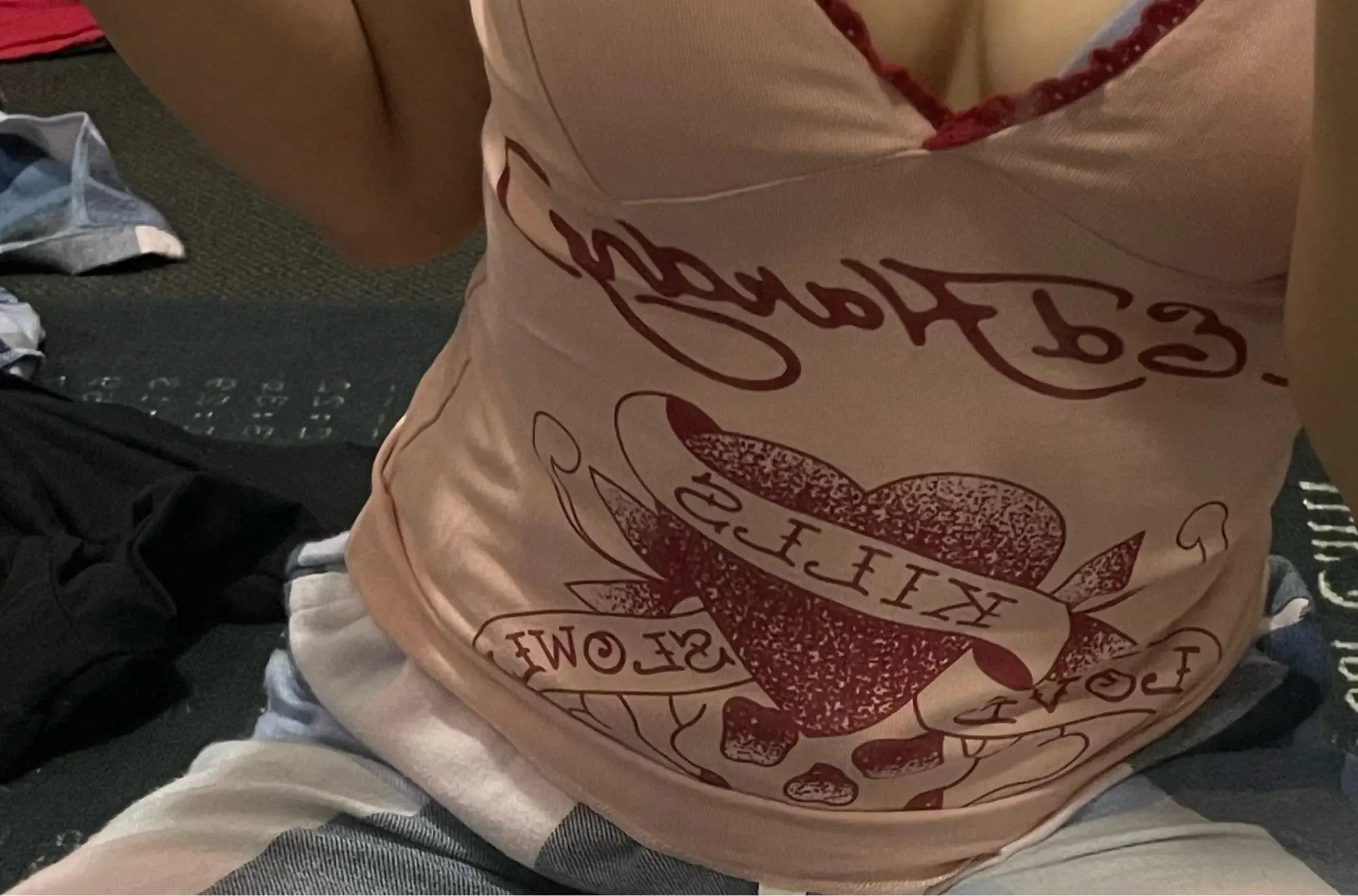 BXOXO Kawaii Crop Top Camis Women Clothes Lace Sexy Slim Pink Cute 2000s Top Sling Grunge Coquette Femme Punk Tank Top Y2k Clothing