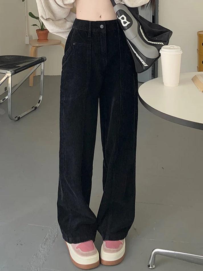 Vintage Corduroy Big Pocket Splice Cargo Pants