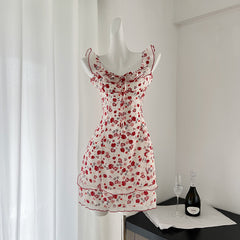 BXOXO - summer inspo Elegant Sexy Sweet Flowers Fairy Dress Vintage 2025 New Women Floral Dress Casual Slim Sleeveless Dress Vestidos
