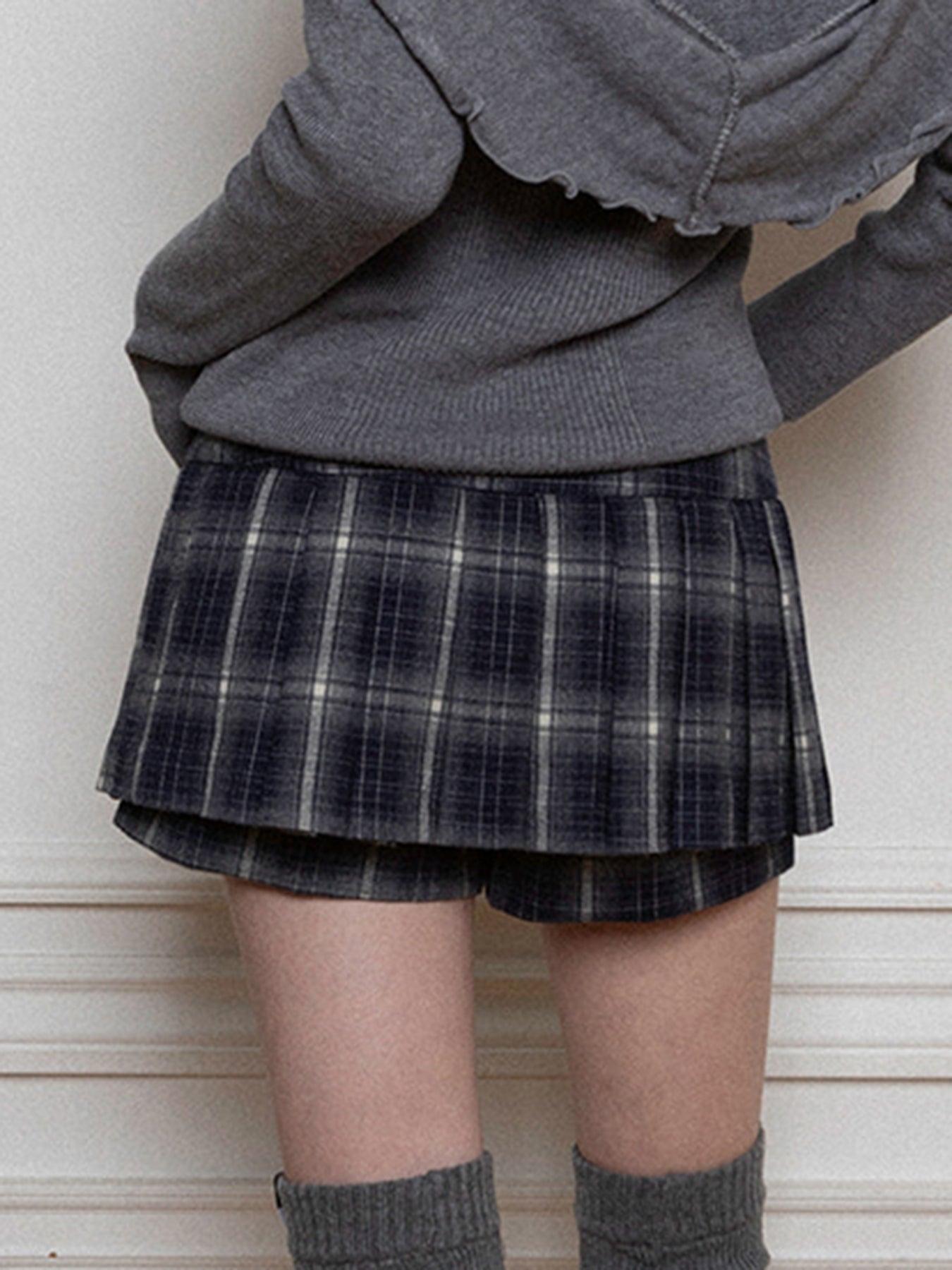 BXOXO - summer inspo England Style Plaid A-Line Skirt Preppy Style Simple All-Match Basic Women Mini Skirt Trendy Fashion Clothes