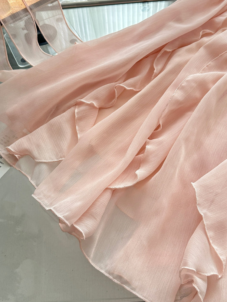 BXOXO Summer Beach Holidays Ruffle Flounce Dress Women Strapless Ribbon Backless Slip Mini Dress Female Casual Sexy Chic Clothing New