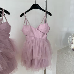 BXOXO - summer inspo Fashionable Elegant Mesh Dress Women Streetwear Harajuku Cute High Waist Dress Hollow Out Design Dresses