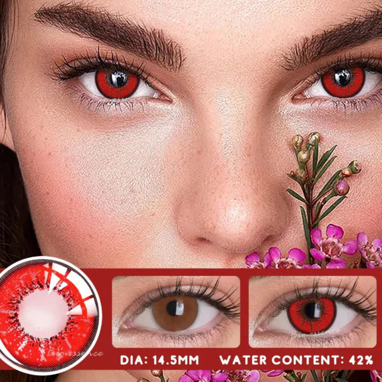 BXOXO Halloween Cosplay Lenses 2PCS  Color Contact Lenses for Eyes Blue Lense Fashion Lenses Beauty Makeup Anime Lenses