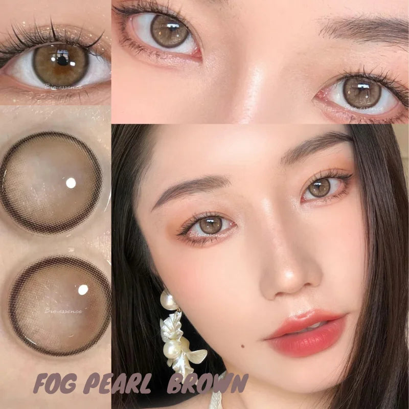 BXOXO 1 Pair Myopia Lenses Colored Contact Lenses Natural Lenses With Diopters Brown Lenses Gray Lense Prescription Lenses