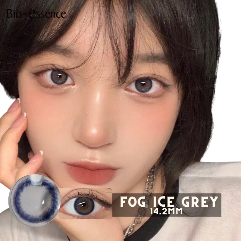 BXOXO 1 Pair Myopia Lenses Colored Contact Lenses Natural Lenses With Diopters Brown Lenses Gray Lense Prescription Lenses