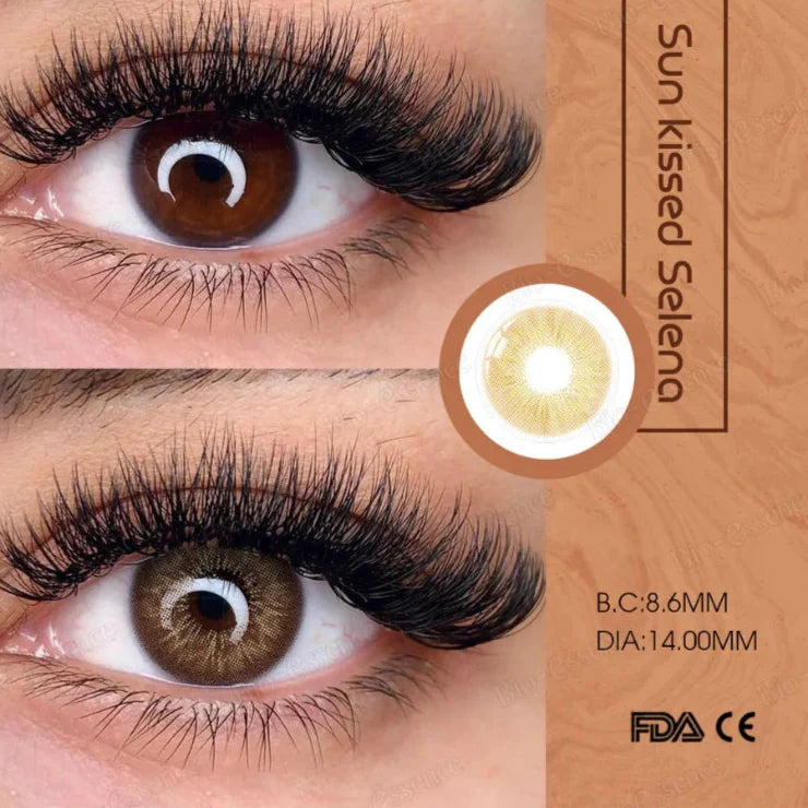 BXOXO 1 Pair Colored Contact Lenses Natural Look Brown Eye Lenses Gray Contact Blue Lenses Fast Delivery Green Eye Lenses