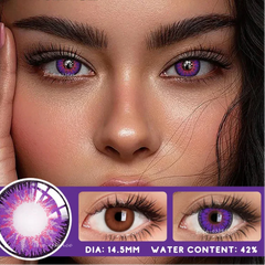 BXOXO Halloween Cosplay Lenses 2PCS  Color Contact Lenses for Eyes Blue Lense Fashion Lenses Beauty Makeup Anime Lenses