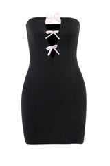 BXOXO - Bow-Tie Cut-Out Strapless Dress