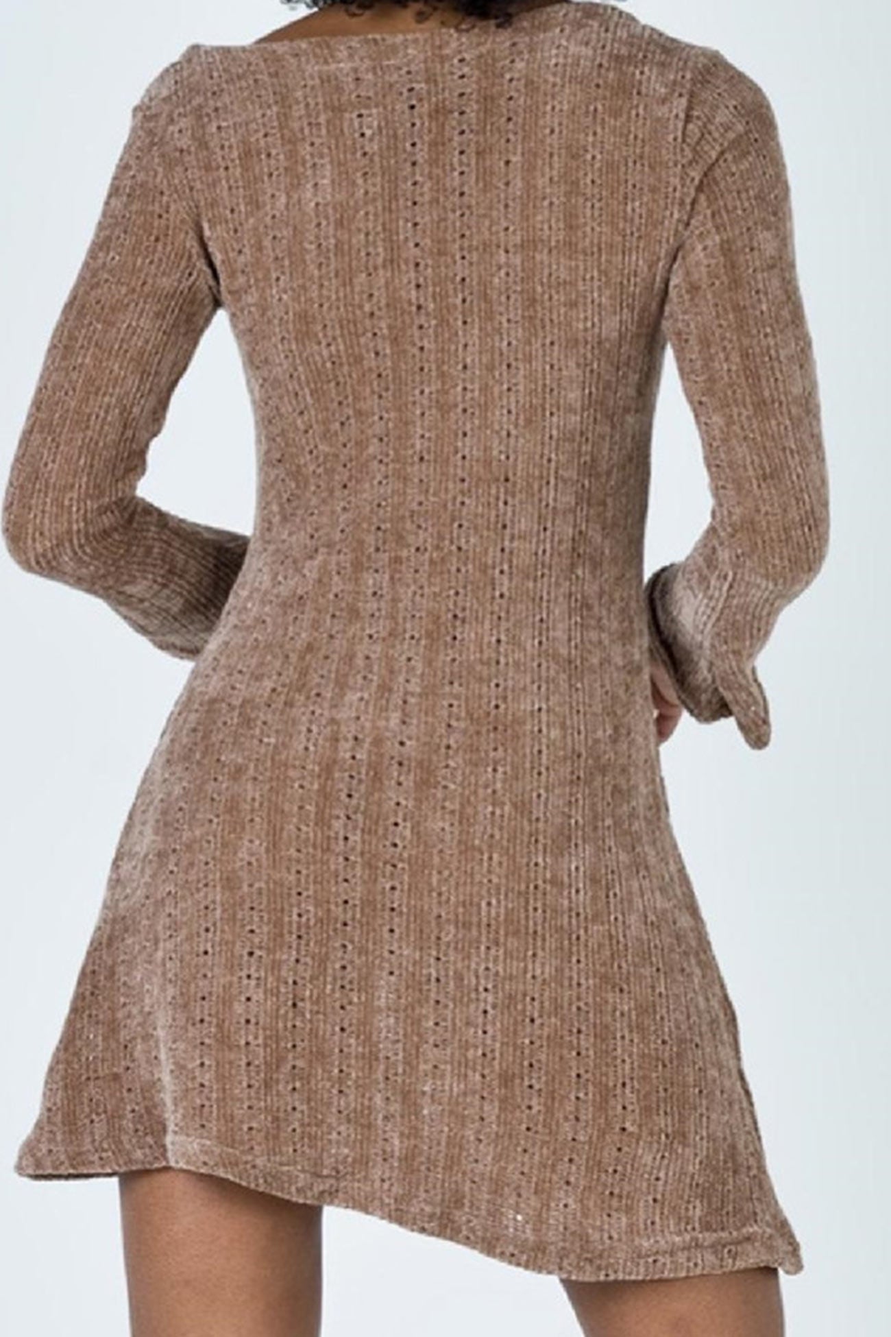 BXOXO - Brown Off Shoulder Mini Dress