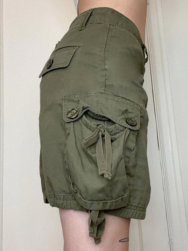 Size Friendly Pocket Cargo Mini Skirt