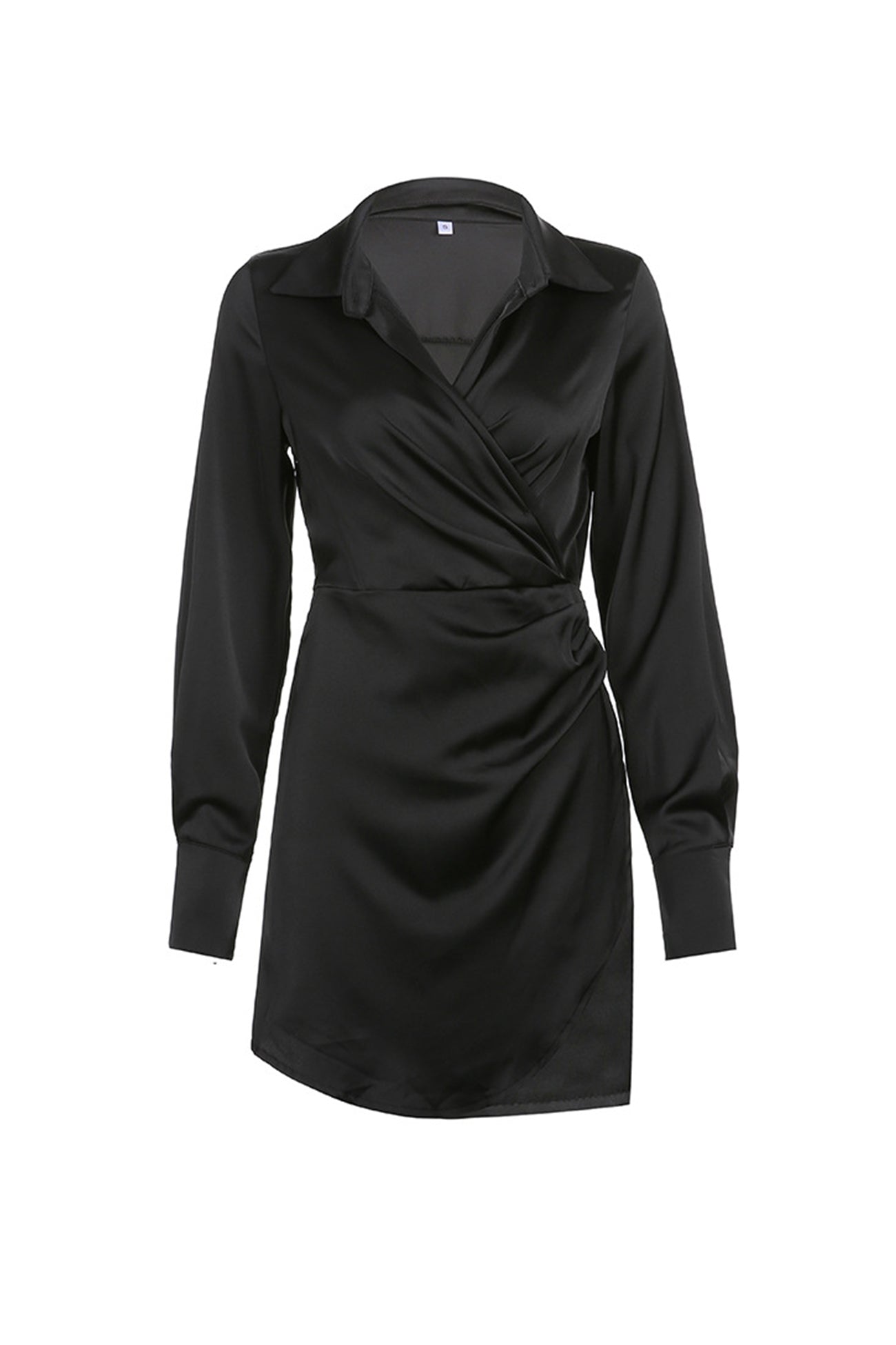 BXOXO - Cowl Neck Ruched Shirt Dress