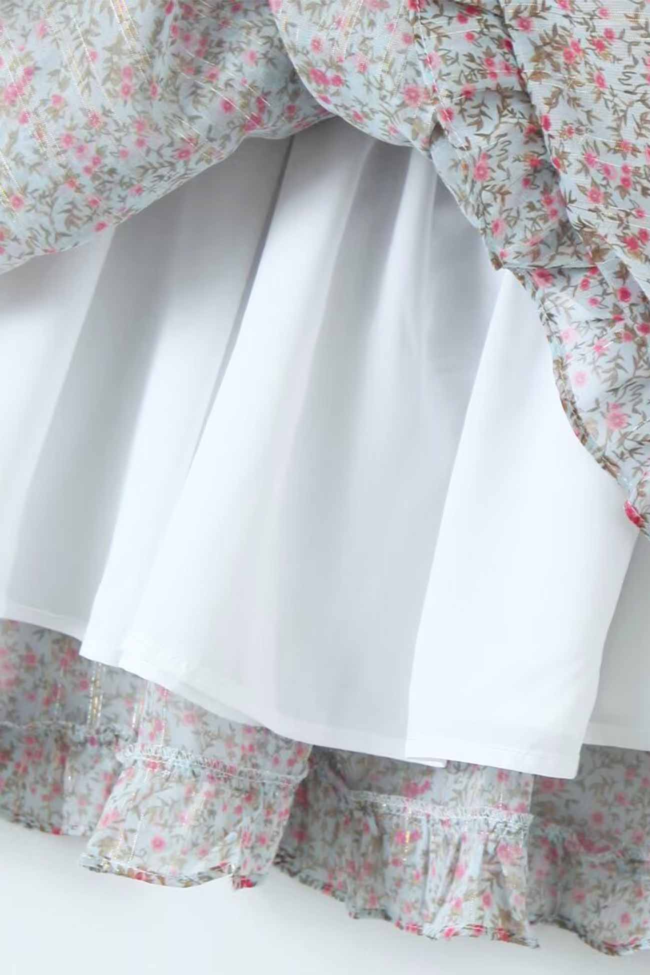 BXOXO - Floral Printed V Neck Backless Tiered Dress