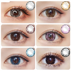 BXOXO 2pcs/pair Lenses Colored Contact Lenses for Eyes MAXIY GIRL Series 6 Tone Dia 14.5mm Comestic Color Contacts