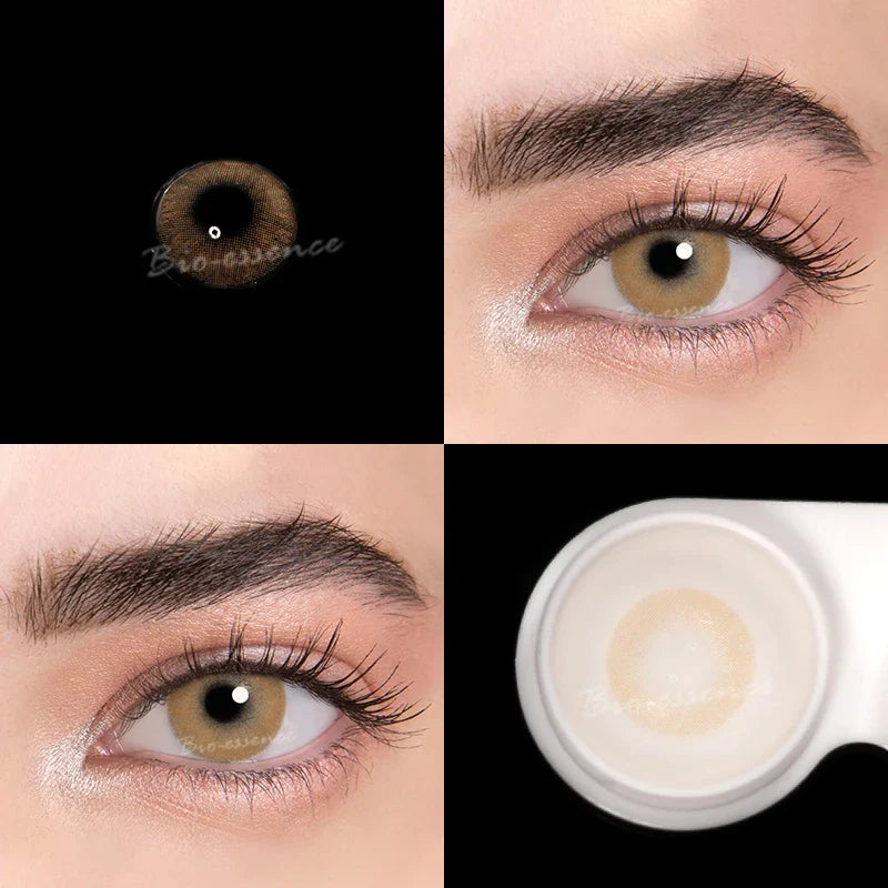 BXOXO 2pcs/1pair Yearly Color Contact Lenses Athena Lentillas Colores Azules Cosmetics For Eyes Colored Blue Beaute
