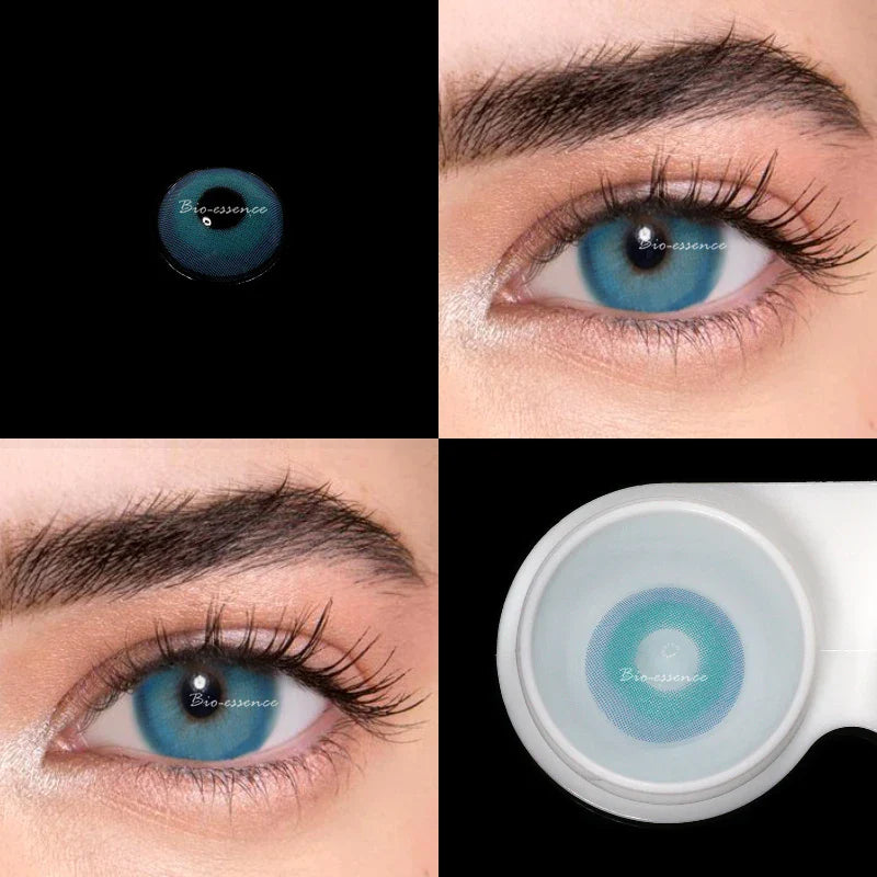 BXOXO 2pcs/pair Colored Contact Lenses Myopia Green Pixie Series Yearly Cosmetic For Eyes Lentillas Verdes