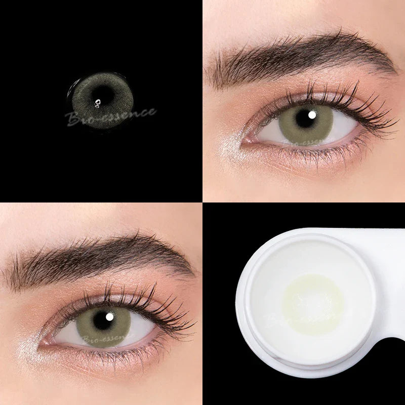 BXOXO 2pcs/1pair Yearly Color Contact Lenses Athena Lentillas Colores Azules Cosmetics For Eyes Colored Blue Beaute